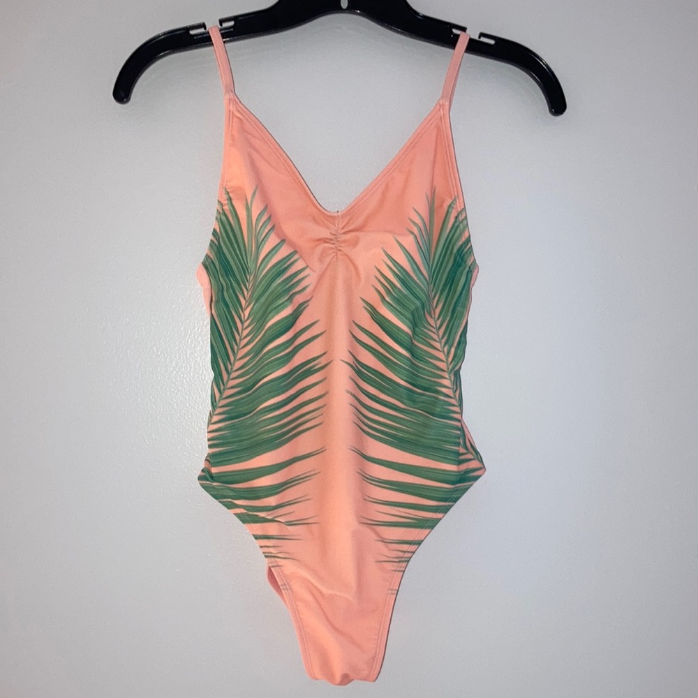 Palm Leaf One Piece Swimsuit Small